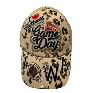 Leopard Print Game Day Cap